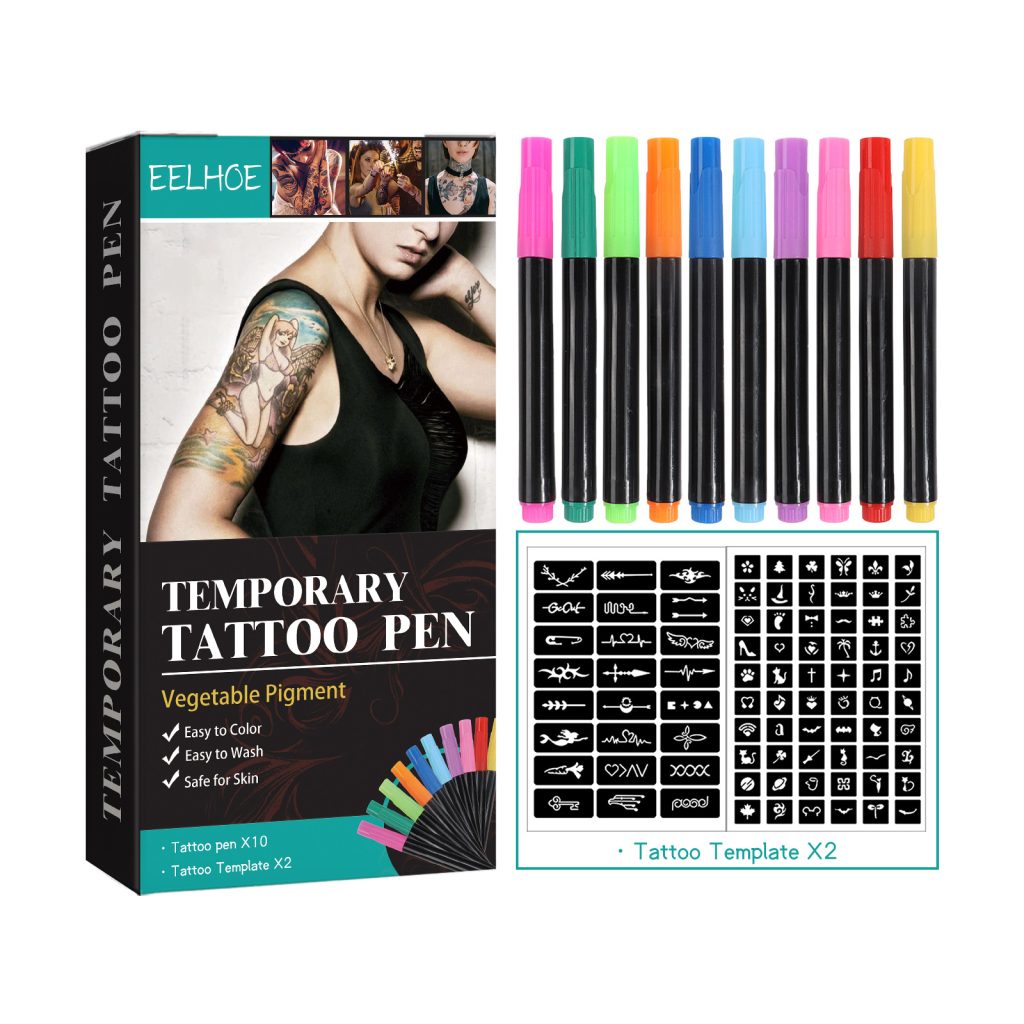 Temporary Tattoo Pen, Face Arm Body Multi-Color Painting DIY Makeup Graffiti Decoration Tattoo Pen